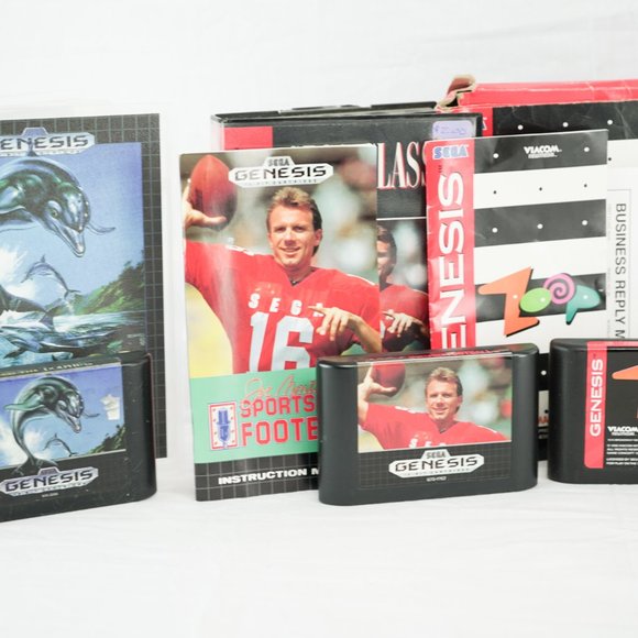 Sega Genesis Games lot of 5 - Ecco, Joe Montanta, Zoop, Baseball, Jeopardy - Picture 2 of 4